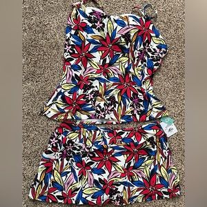 Sunsets Tankini Swimsuit. Size: Top-38D. Bottom-Large NWOT